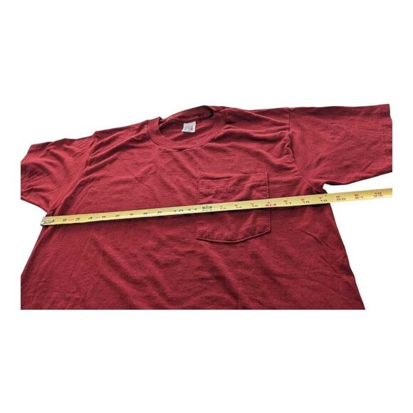 Fruit Of The Loom Golden Blend Vintage Blank Blue Pocket T Shirt Large 42-44 - Picture 5 of 6